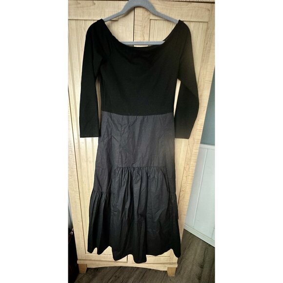 Tuckernuck Women's Black Marissa Midi Dress Fit and Flare Off-the-Shoulder SZ M - Picture 5 of 5
